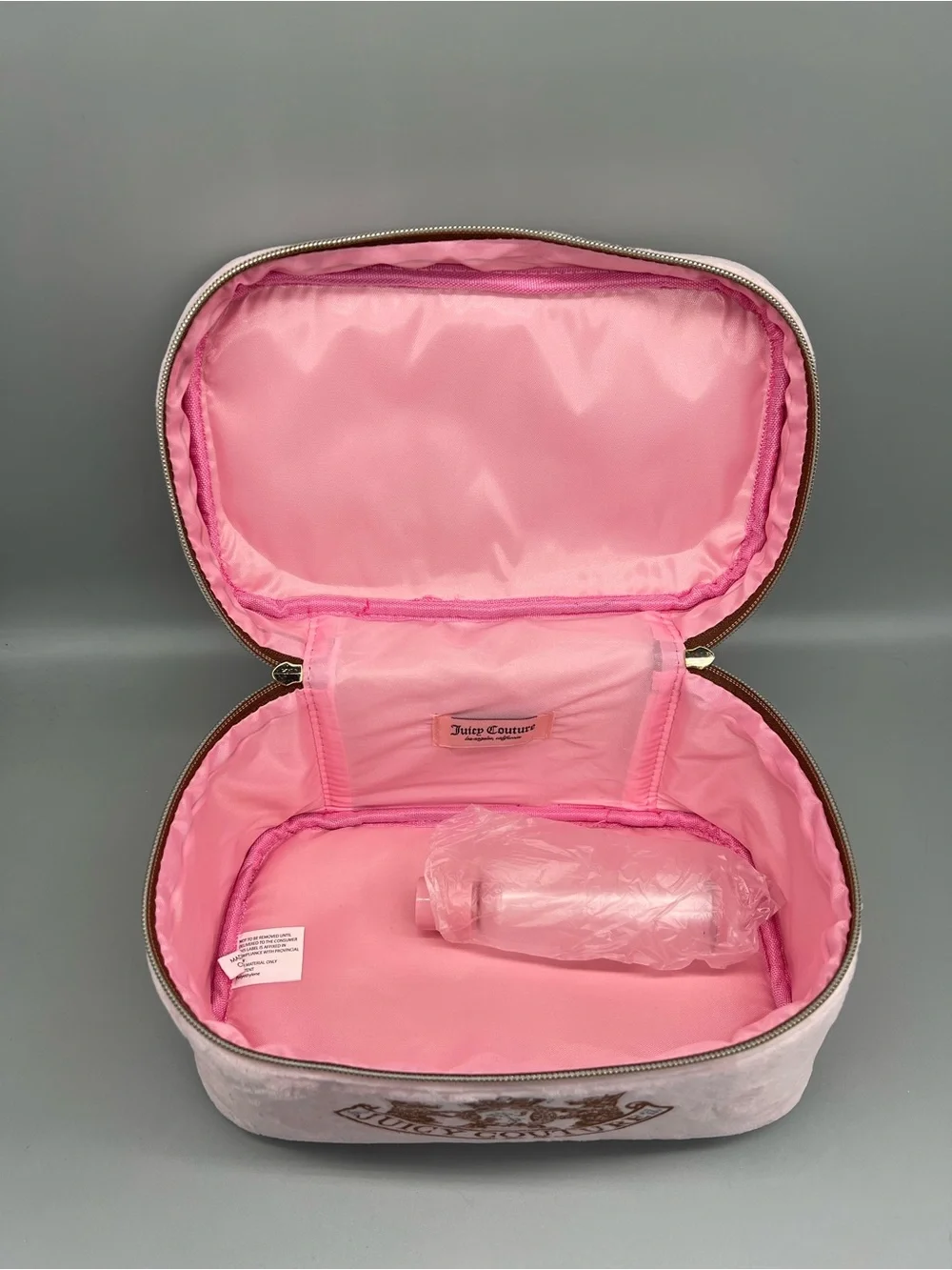 Juicy couture pink velour cosmetics bag